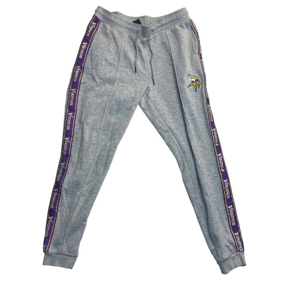 NFL Team Apparel Minnesota Vikings Gray Jogger Sweatpants Men’s Large